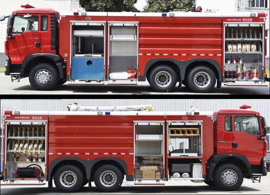 Sinotruk HOWO 12T ถังน้ํา ไฟดับเพลิง รถบรรทุก ไฟดับเพลิง เครื่องยนต์รถยนต์พิเศษ ราคาโรงงานจีน