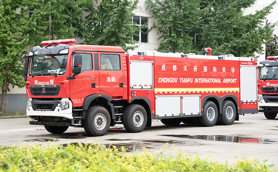 SINOTRUK HOWO 18T หมองน้ํา CAFS รถบรรทุกดับเพลิง ราคารถยนต์เชี่ยวชาญ โรงงานจีน