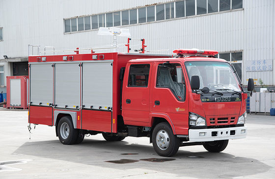 รถดับเพลิงกู้ภัยขนาดเล็ก ISUZU พร้อมไฟส่องทางไกลและเครื่องมือกู้ภัย